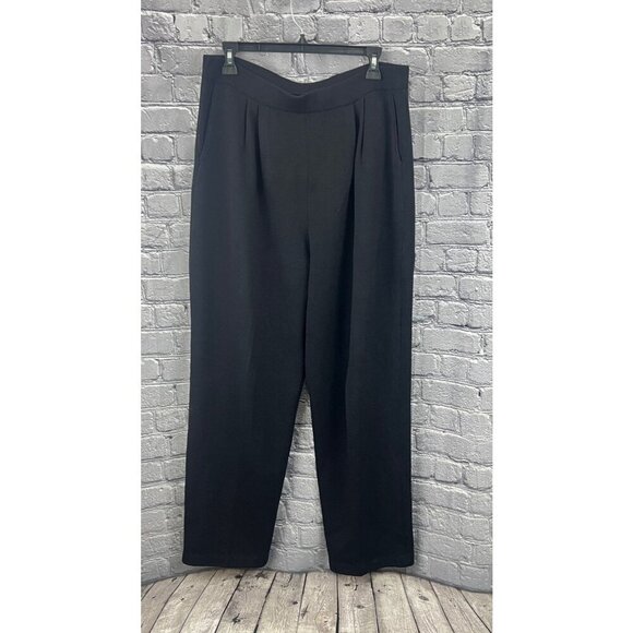 ST. JOHN Vintage SANTANA Knit TROUSER High Waisted Pleated Pant size 14 Pockets - Picture 5 of 6